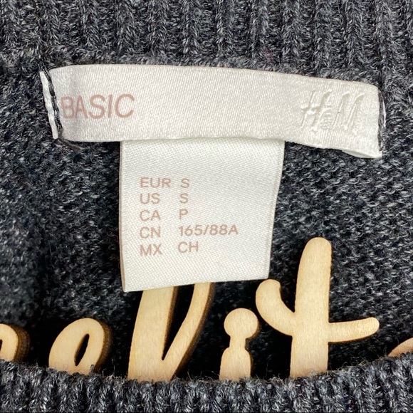 H&M Basic Collection Round Neck Braided Cotton Longsleeve Ribbed Sweater [Sz S] - Picture 8 of 11